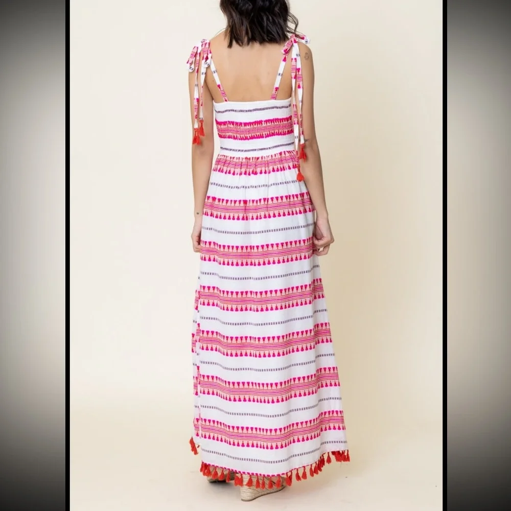 EN CREME STRIPED TASSEL DETAIL MAXI DRESS ❤️IN STORES❤️ - Picture 2 of 5